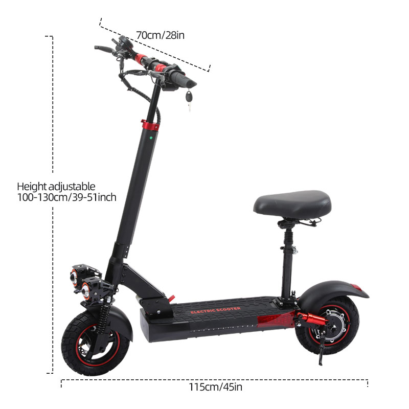 J-01 10 Inches 48V 15Ah 800W Off Road E-Scooter With Seat photo 2