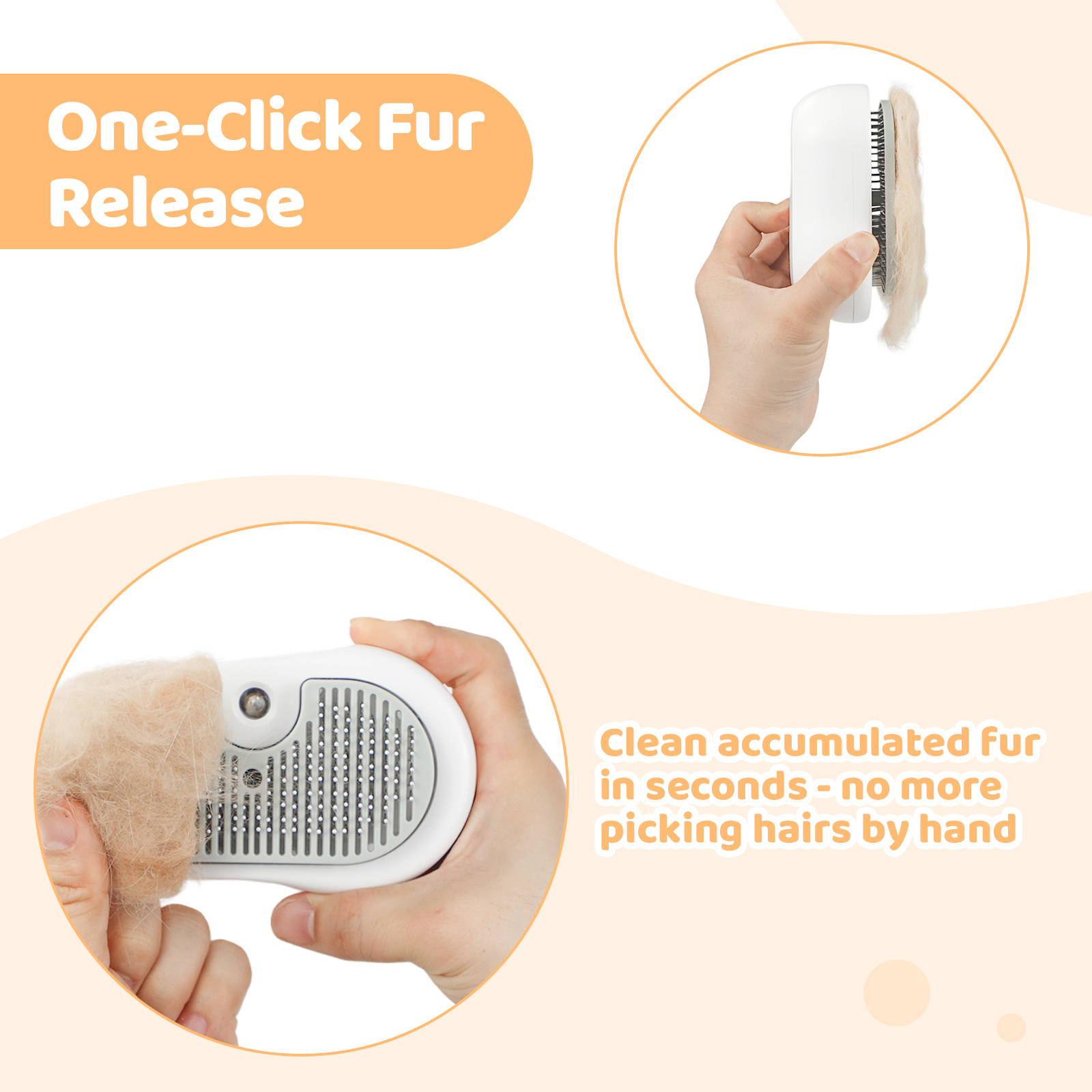 Cat Steam Brush For Grooming - Cat Brush For Short & Long Haired, Self Cleaning Pet Shedding Grooming, Pet Steamy Comb For Removing Loose Fur And Dirt photo 7