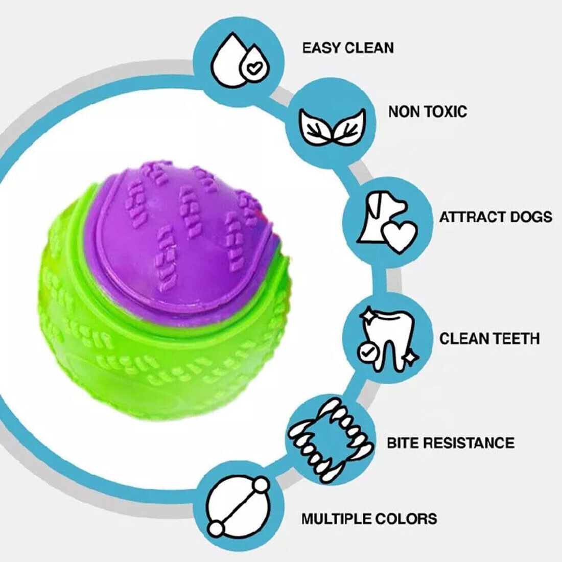 NEW Scooby-Doo Durable Squeaky Set Of 8 Dog Balls For Teeth Cleaning Interactive UK photo 7