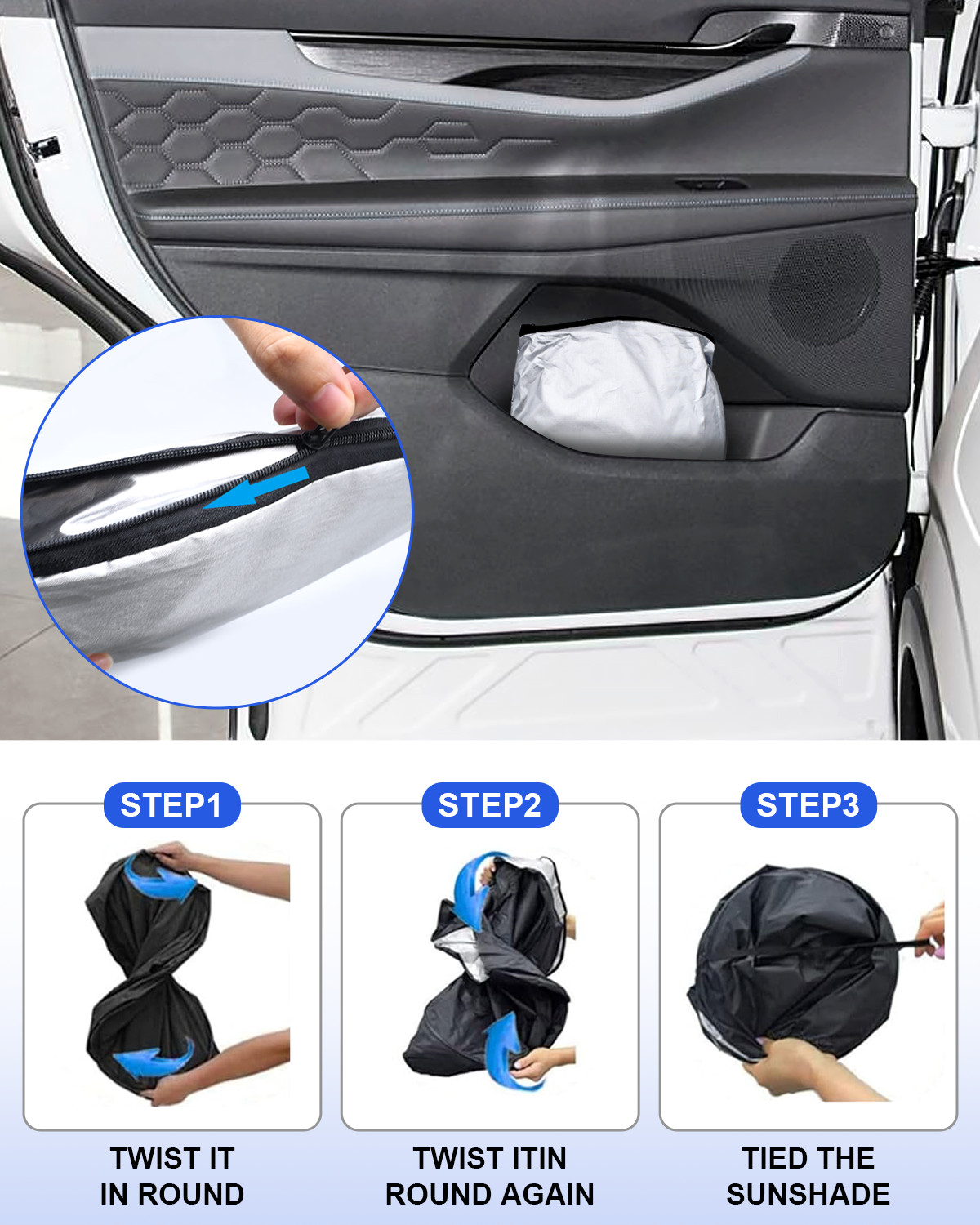 Car Windshield Sunshade Foldable Fit Ford Edge 15-24 Visor UV Block Shield Cover photo 5