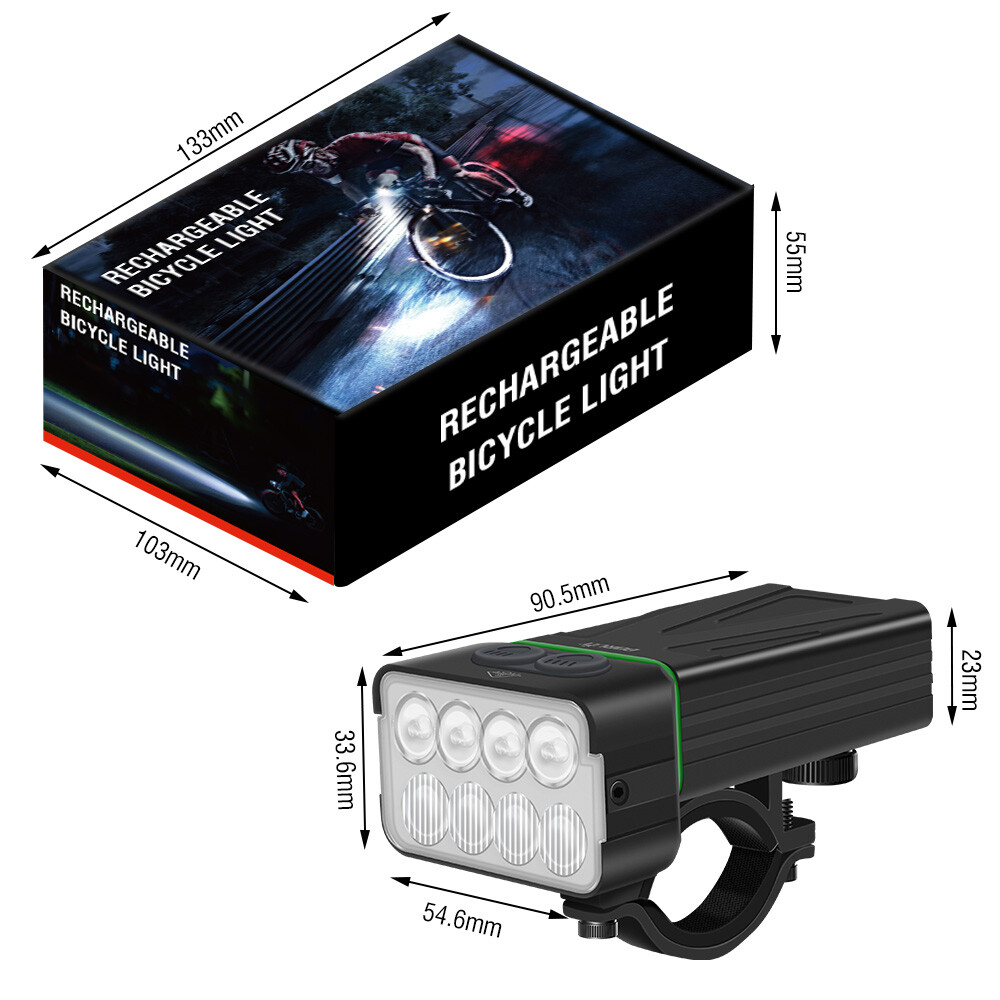 900 LM Bike Light LED Head Bicycle Light Torch Bike Lamp Flashlight photo 5