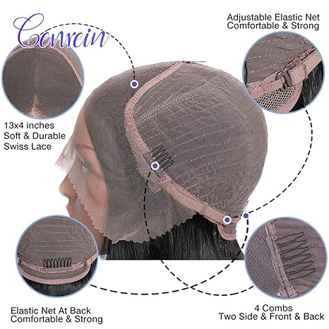 13x4 Front Lace Loose Human Hair Wig Natural Color Density photo 4