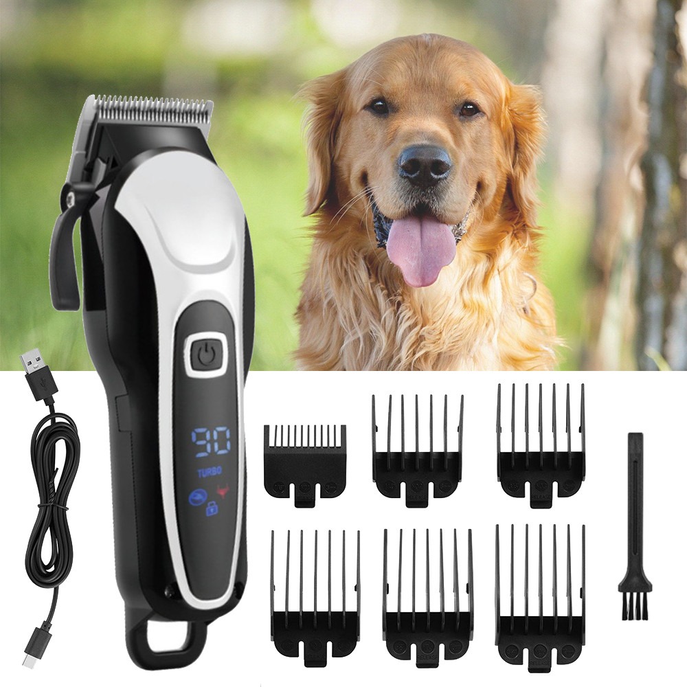 Dog Clippers Low Noise Cordless Pet Shaver Grooming Clipper Thick Hair Trimmer photo 1