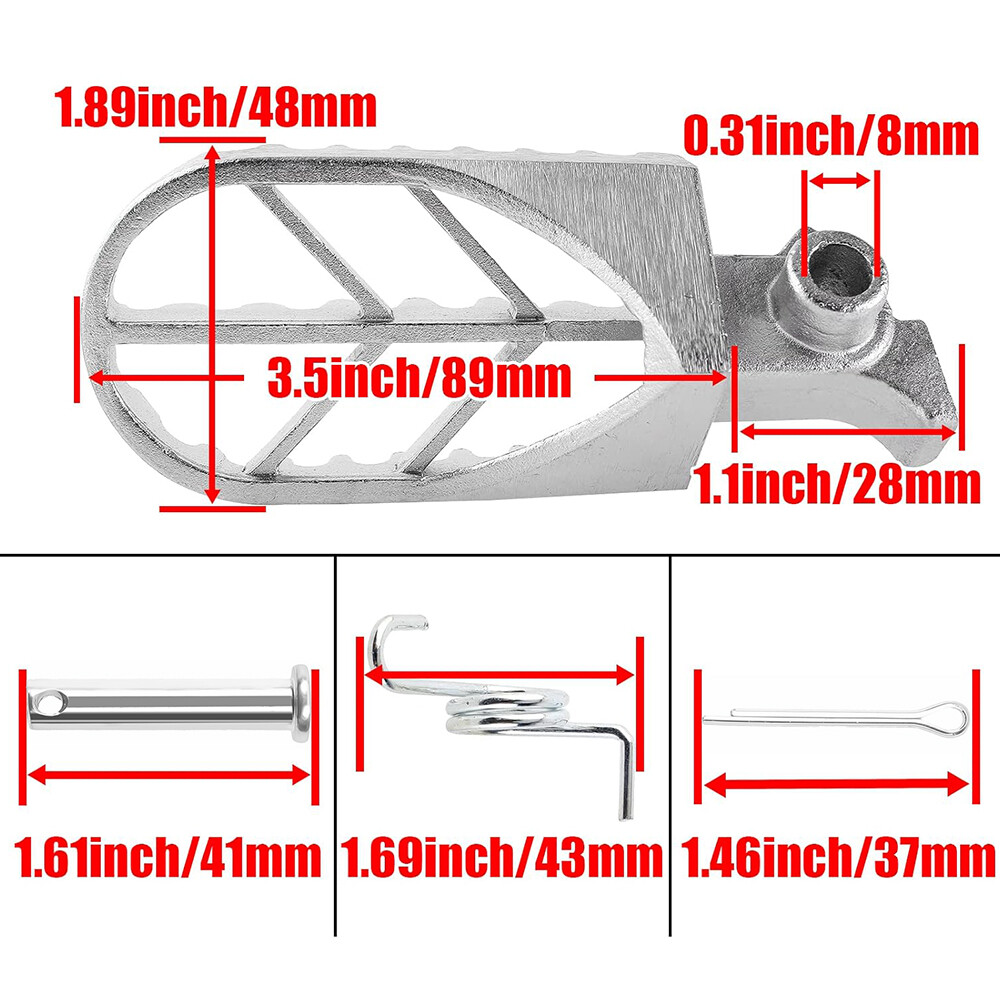 Fit For H Onda K Awasaki Pair Motorcycle Front Foot Peg Footrest Stainless Steel photo 5