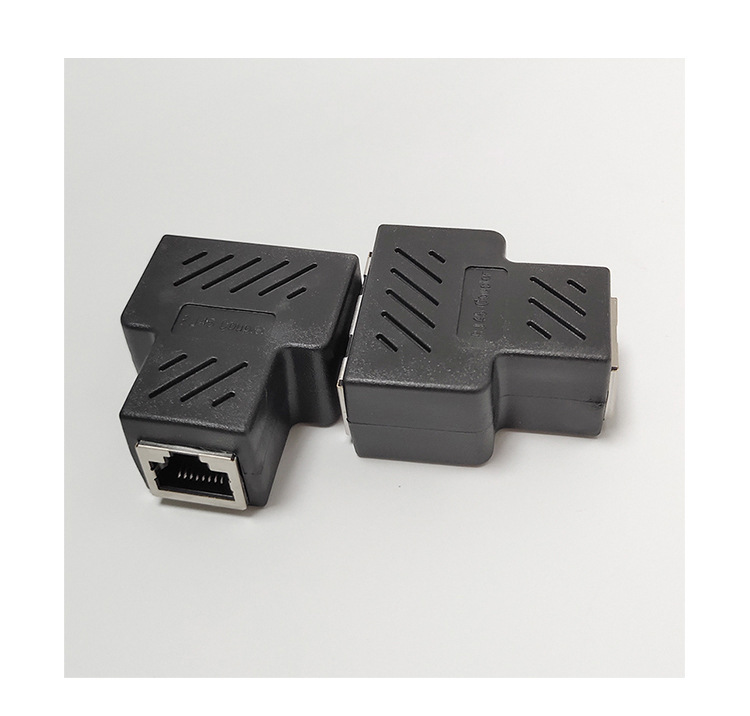 RJ45 Network Three-way Tee Network Cable Cable Seperater Network Cable Extension One Divided Into Two Adapter IPTV Network Cable Connector photo 4