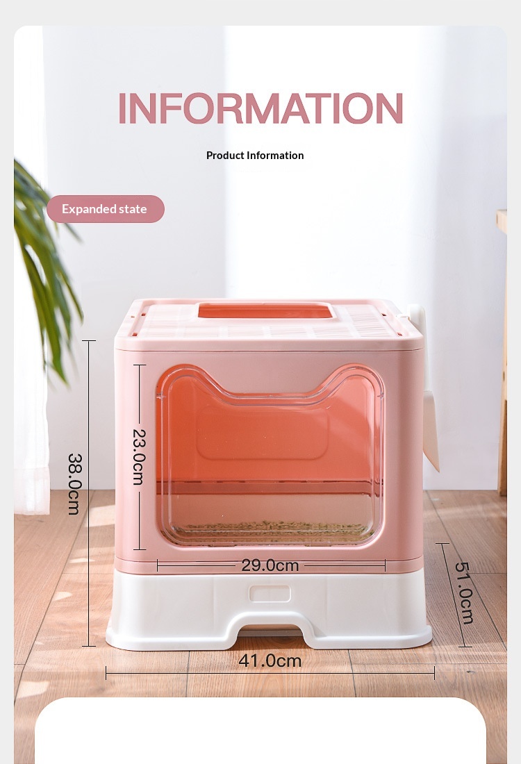Extra-large Enclosed Drawer-Type Odor-Control Cat Litter Box photo 8