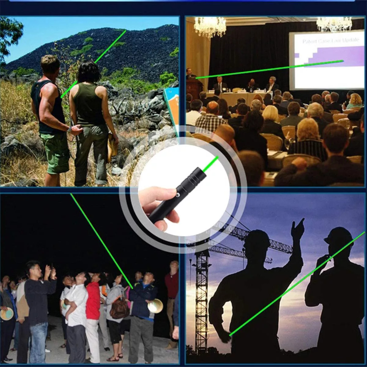 Strong Beam Green Laser Pointer Pen 533nm Lazer Torch Rechargeable photo 5