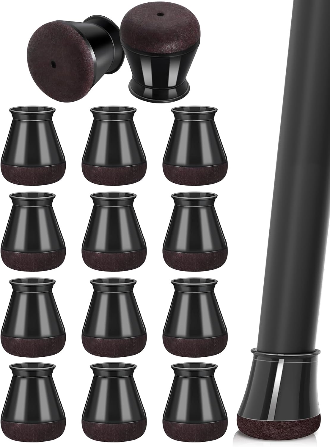 Chair Leg Floor Protectors 16 Units, Silicone Covers For Hardwood Floors, Furniture Feet Caps For Chairs And Tables photo 1