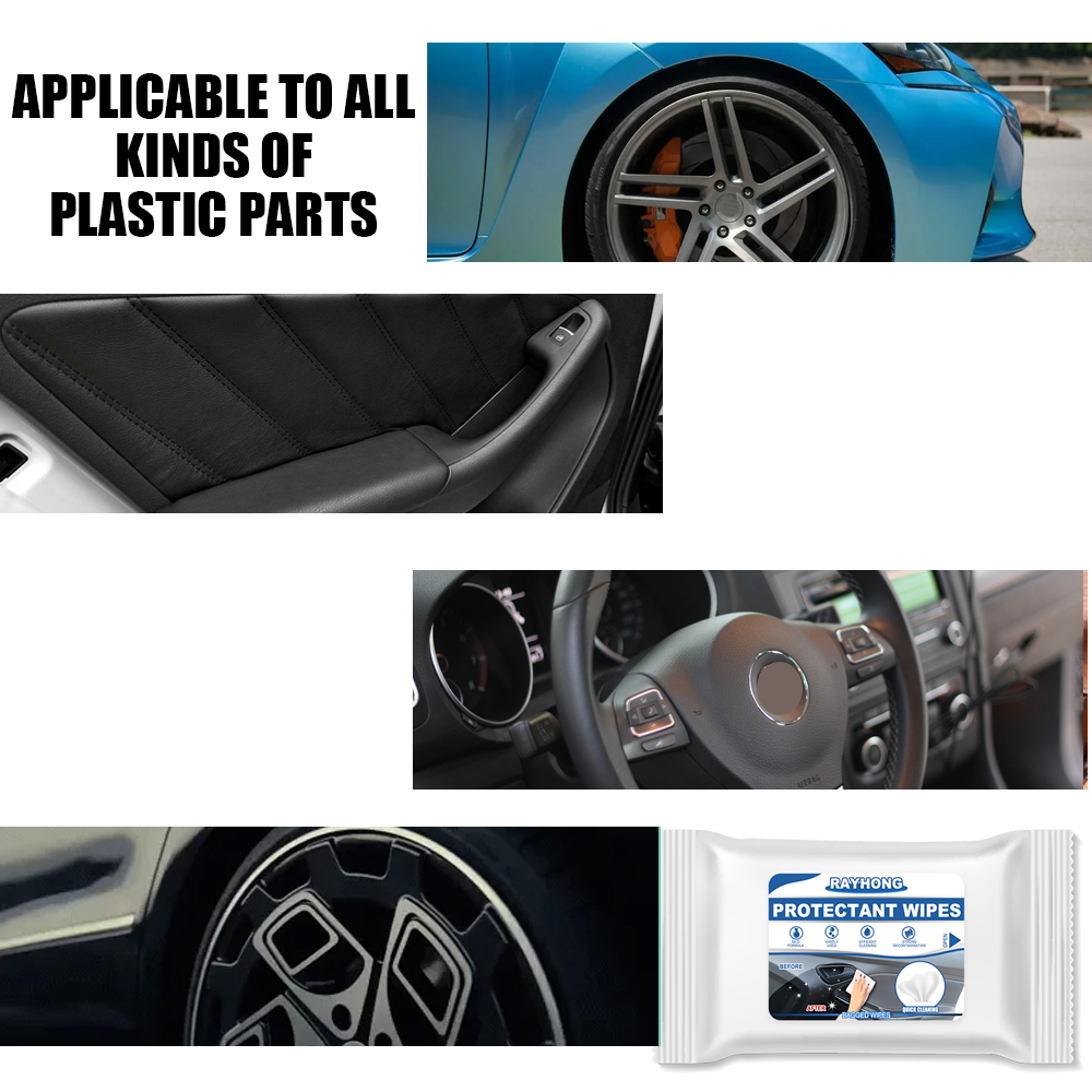 Rayhong Car Interior Wipes, Glass Leather Interior Refurbished Sofa Gauges Steering Wheel Maintenance Clean photo 8