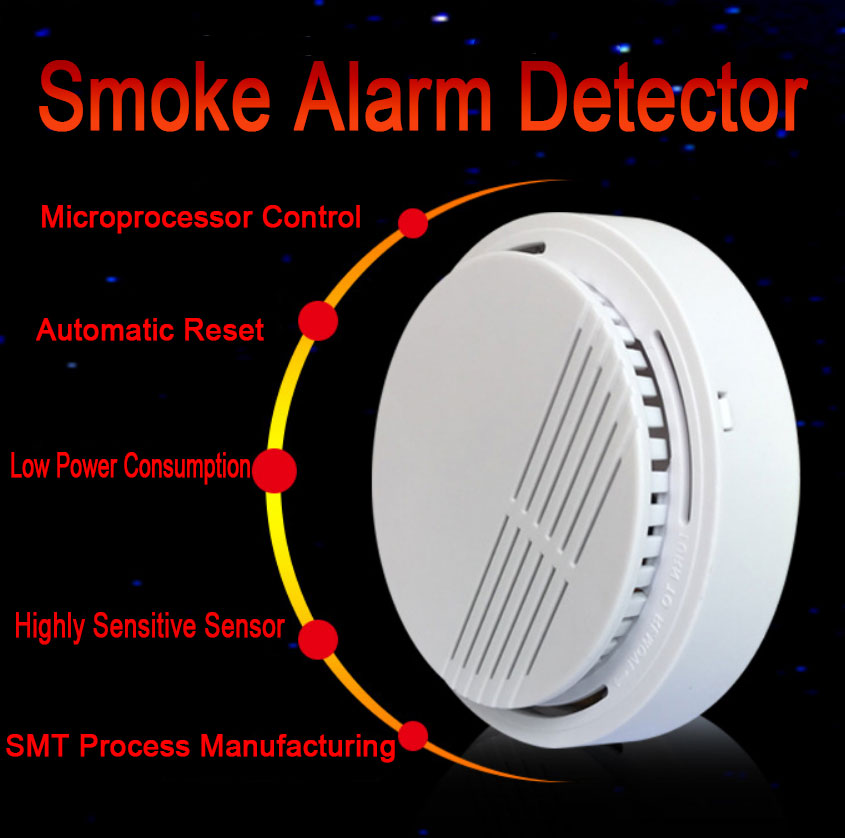 Smoke Alarm Detector Home Fire Safety Sensor Alert Battery Included photo 2