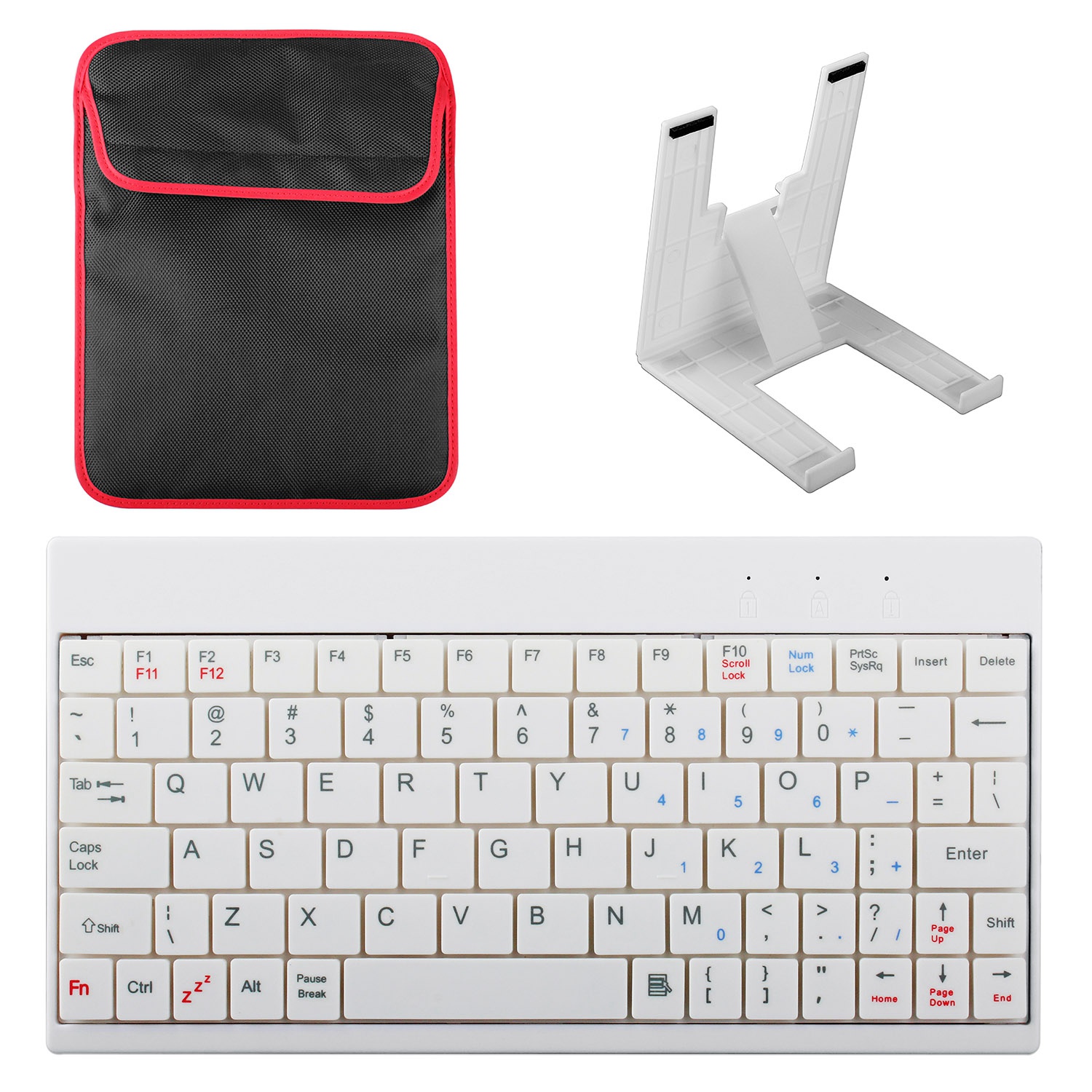 80 Keys Wired Keyboard Mini USB Connector Keyboard Portable Durable Keyboard With Carry Bag Tablet Stand For Android Window Tablet photo 8