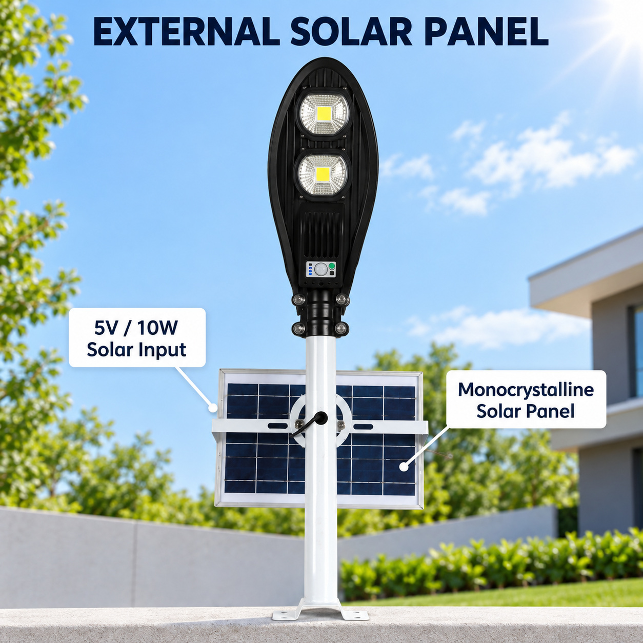 Solar Powered Rechargeable Motion Sensor Waterproof LED Work Light 40W For Auto W736D IP65 Street photo 6