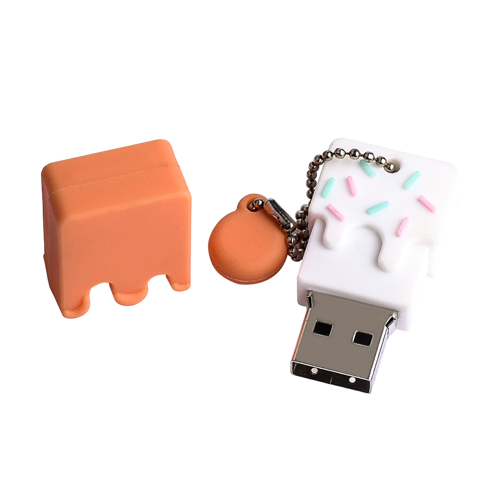 Small Cake Point Mini Girl Cute Anti-loss Pendant Mobile U Disk photo 1