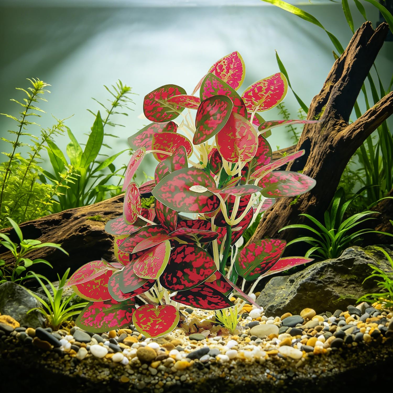 Silk Aquarium Plants 2-Pack, 8.6-inch Artificial Aquarium Silk Plants -  Simulated Fish Habitat Decor, Safe Silk Plants For Aquariums Fish Fishbowl photo 5