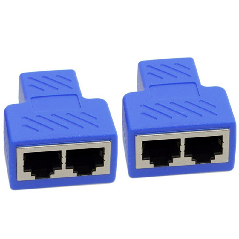 RJ45 Network Three-way Tee Network Cable Cable Seperater Network Cable Extension One Divided Into Two Adapter IPTV Network Cable Connector photo 3