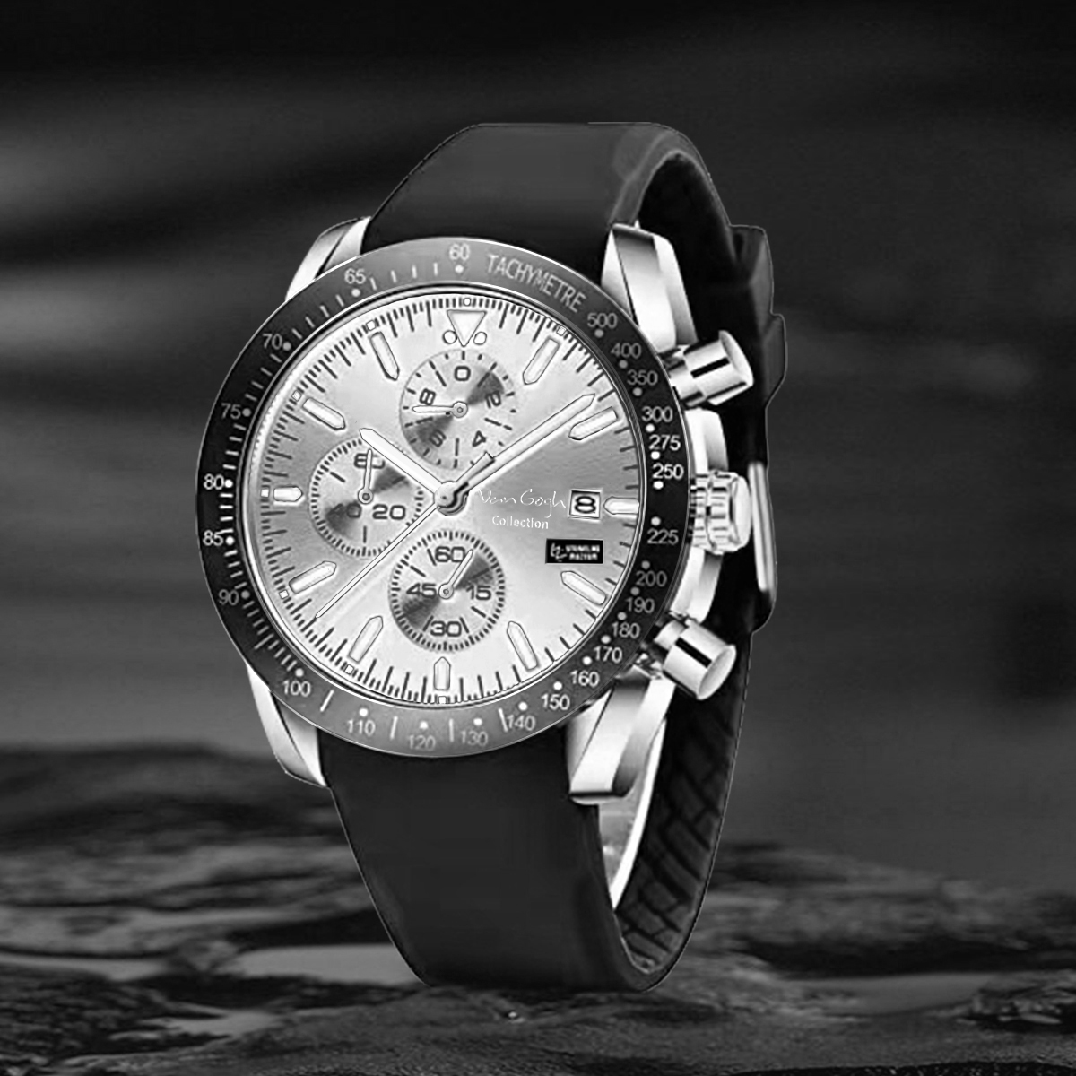 Van Gogh Starry Fantasy Series Men's Rubber Strap Watch photo 4