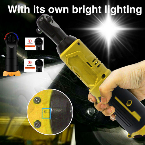 Cordless 21V 3&8iN100N.m Electric Right Angle Ratchet Wrench Charger- 2 Battery photo 2