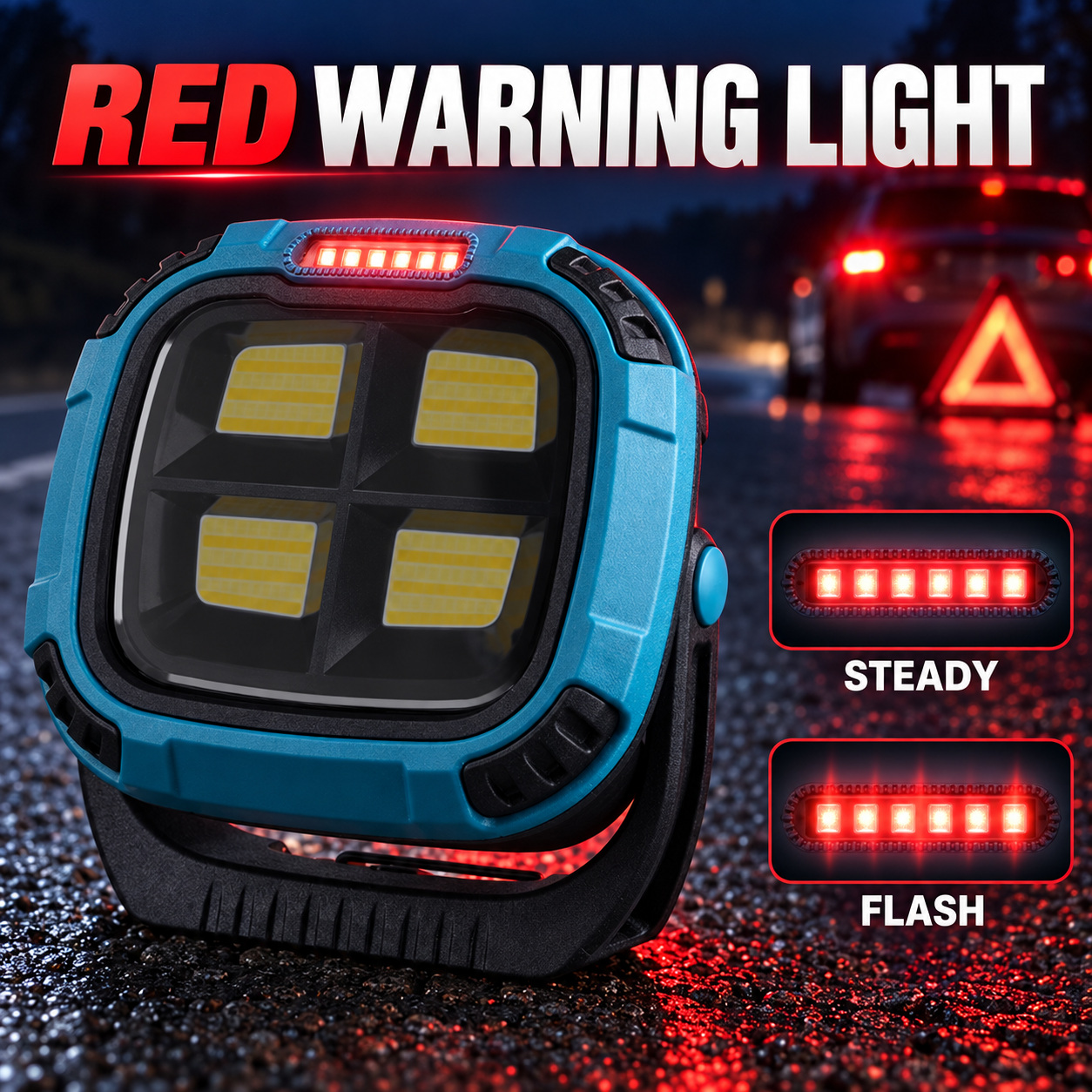Rechargeable Magnetic Battery Display Type C LED Work Light Base Hanging W894 2 Flood Hook photo 4