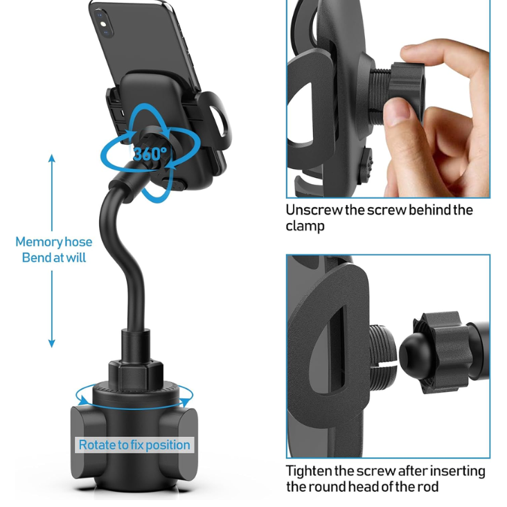 Phone Holders For Your Car, Adjustable Gooseneck Cup Car Phone Holder photo 2