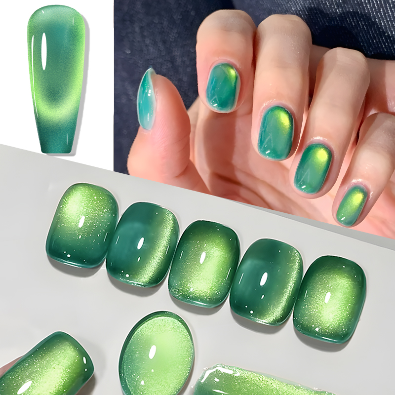 MS RAINBOW The Wizard Of Oz Cat Eye Gel Polish 05, Green Magnetic Nail Gel, 12ML Soak Off UV LED Nail Art Gel photo 6