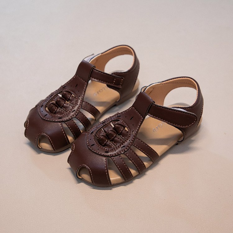 Ins Baotou Woven Roman Sandals Summer New Korean Version Girls Hollow Princess Shoes Beach With Skirt photo 3