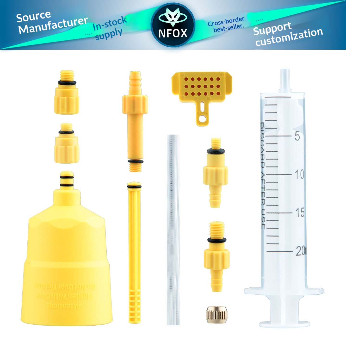 Ezmtd Hydraulic Brake Oil Disc Tool Set Simple Bicycle Oil Filling And Replacement Funnel Exhaust Connector Hot Sale photo 3