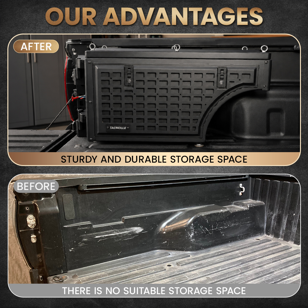 Truck Bed Side Storage Tool Box SwingCase Fits Tacoma 5ft Short Bed-L photo 2