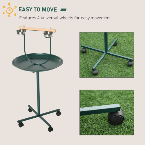 Rolling T-Bracket Bird Training Activity Playground With Perch photo 5