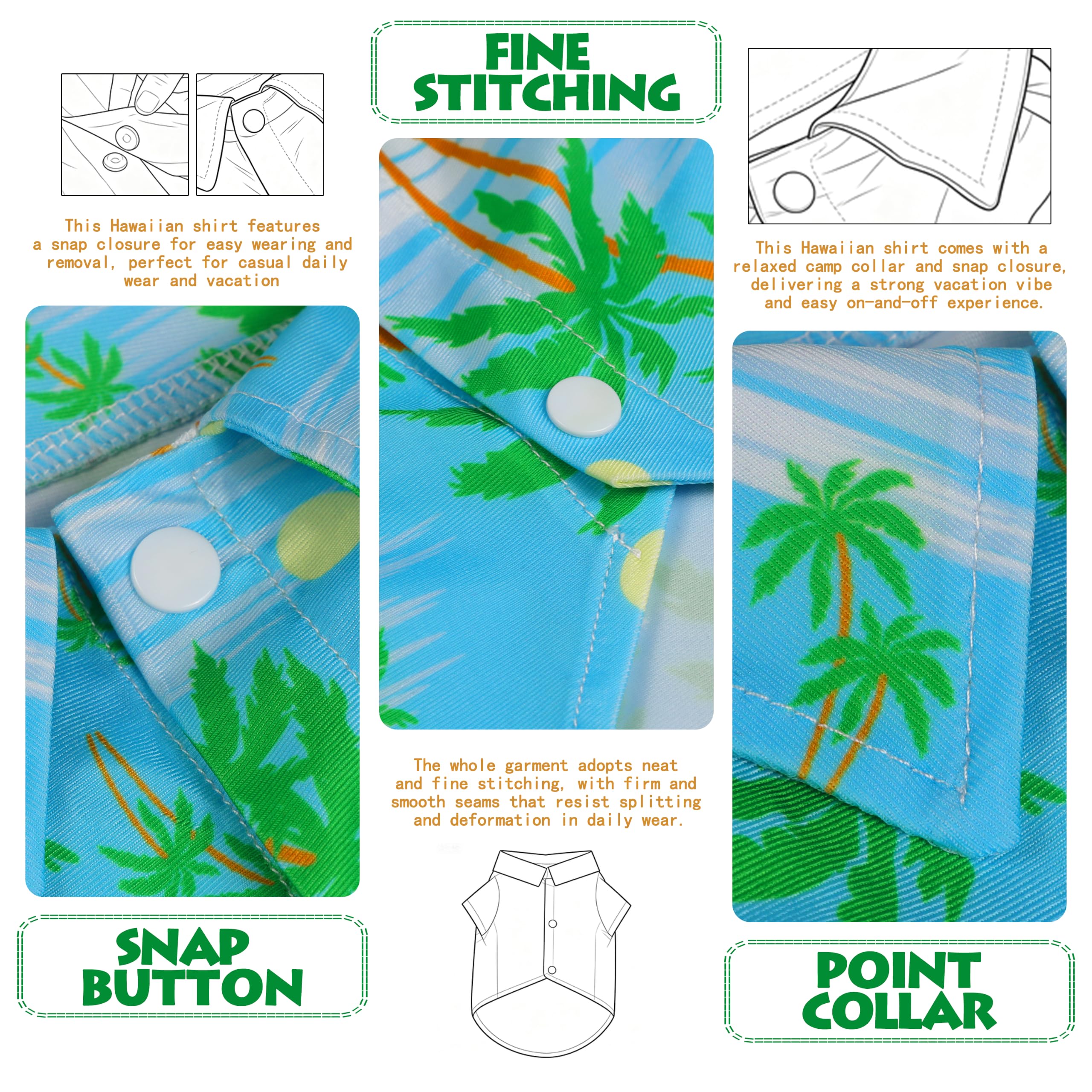 Coconut Tree Hawaii Style Pet Dog T-Shirt, Four-Way Stretch Breathable Light Cool Summer Shirts, Casual Beach Seaside Daily Clothes For Small Size Puppy photo 7