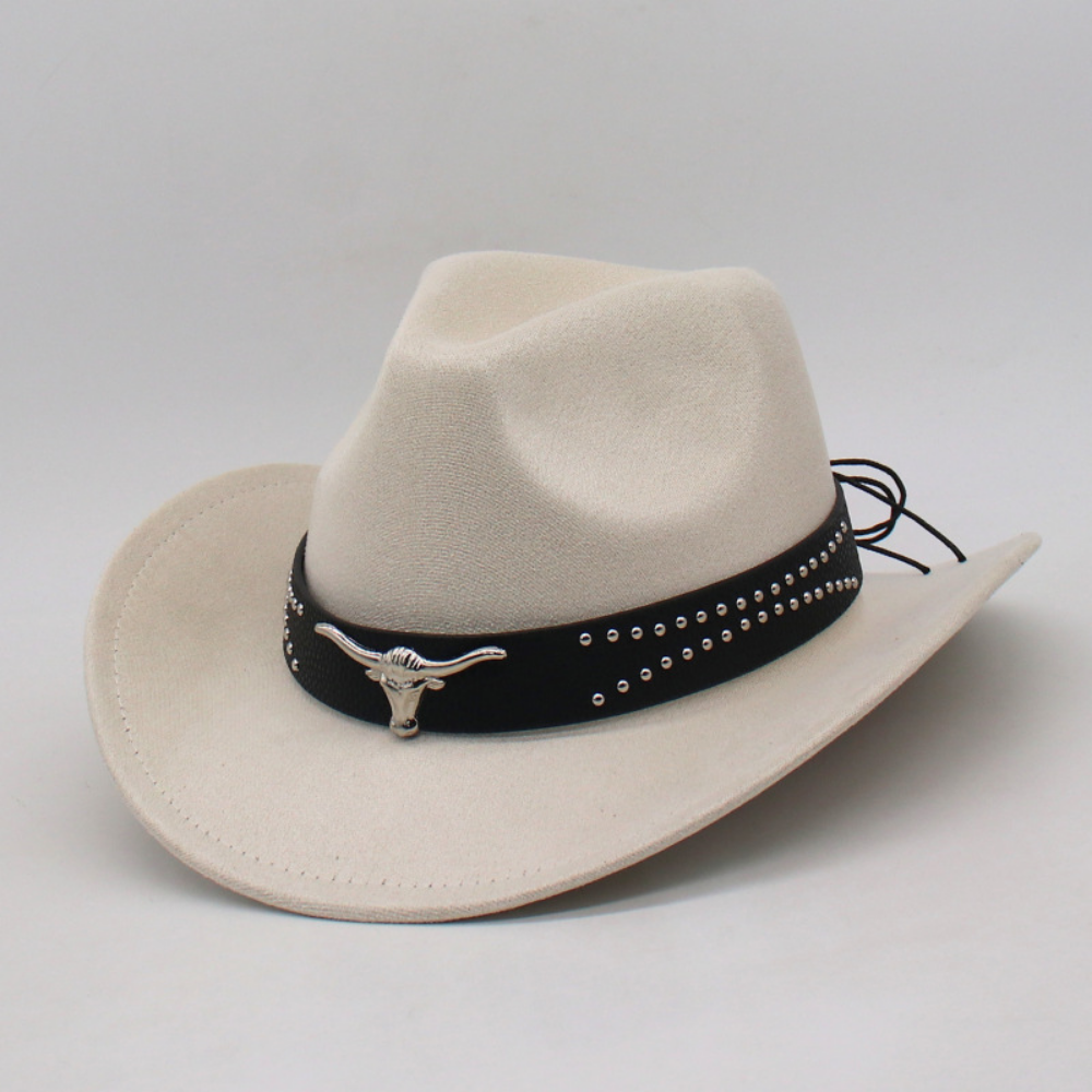 Retro Western Cowboy Hat With Horn Decorative Buckles - Leather Cap For Parents And Children - Outdoor Prairie Photography Hat - Knight's Cap photo 3