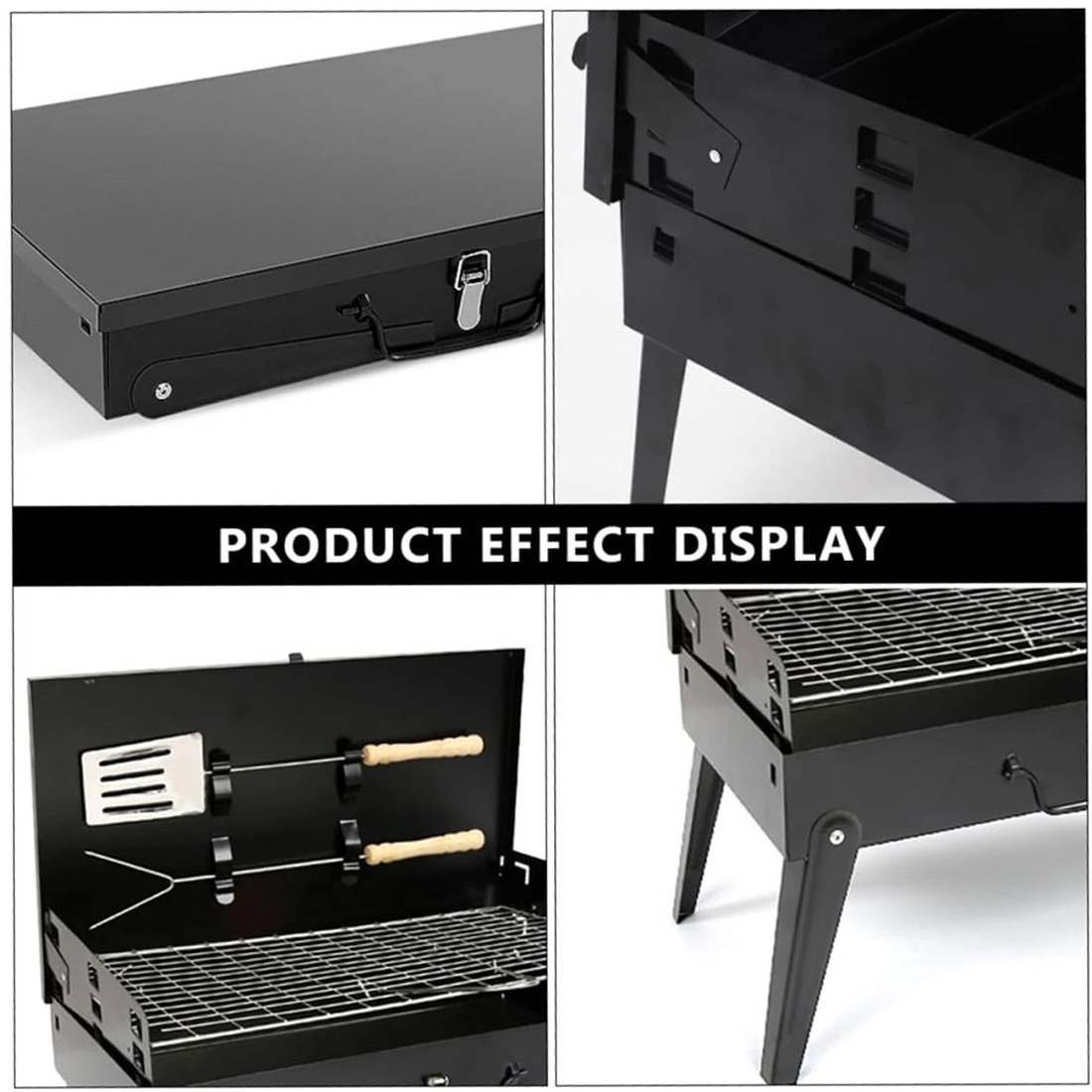 Barbecue Grill Portable Folding Charcoal Travel Picnic Party Outdoor BBQ Grill photo 8