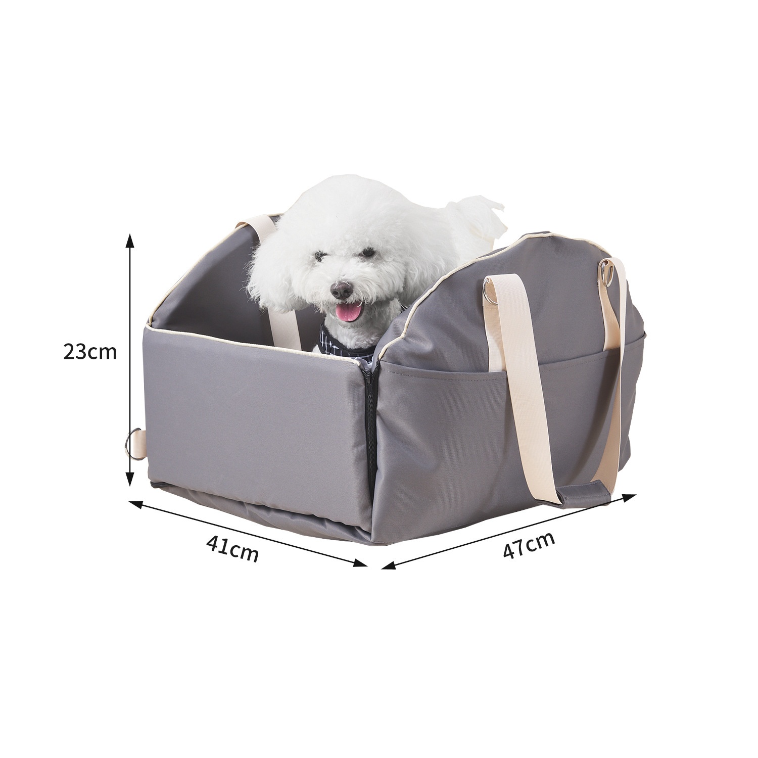 Multi-functional Portable Car Console Pet Carrier, Large-Capacity Dog Travel Bag photo 7