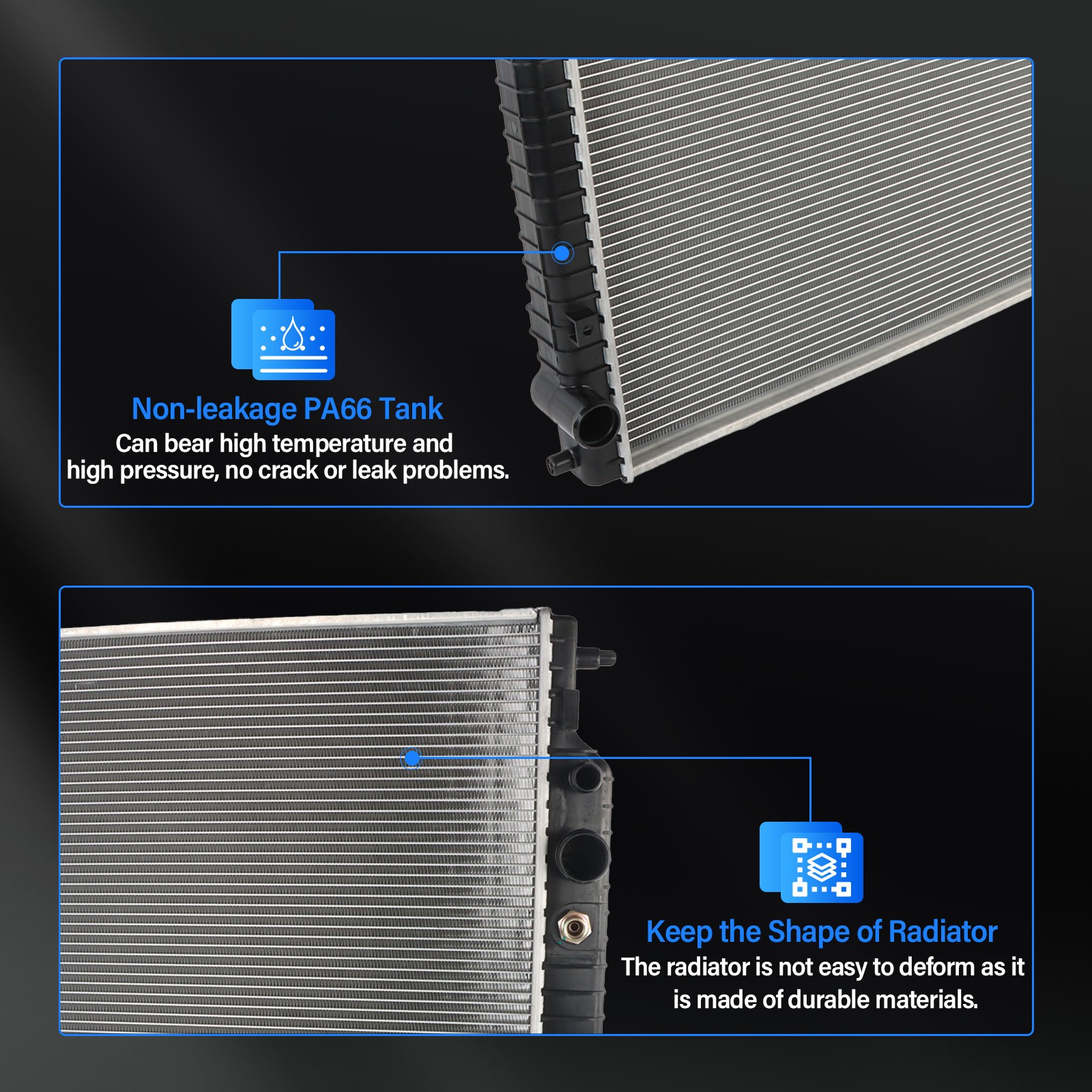 Aluminum Radiator For 1999-2004 Ford F250 F350 F450 F-550 Super Duty 6.8L 7.3L photo 7