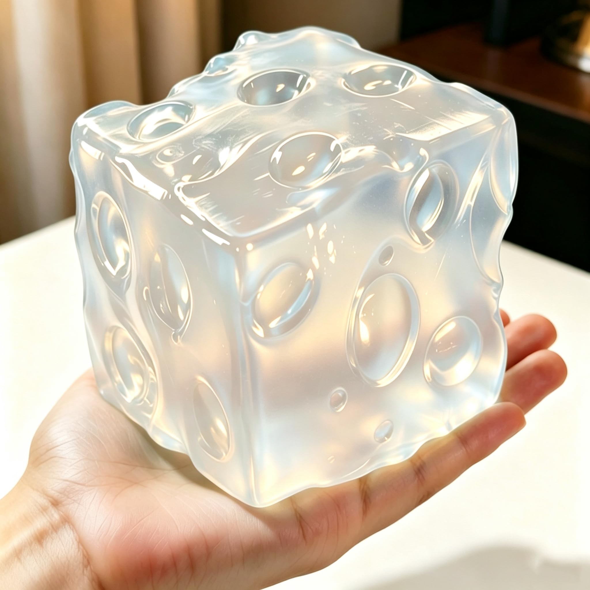 Big Cheese Squishy Stress Relief Toy - Jumbo Moldable Non-Rebound Fidget Toy, Petroleum Jelly Filled, Shape-Retaining Sensory Squeeze Toy For Teens And Adults photo 4