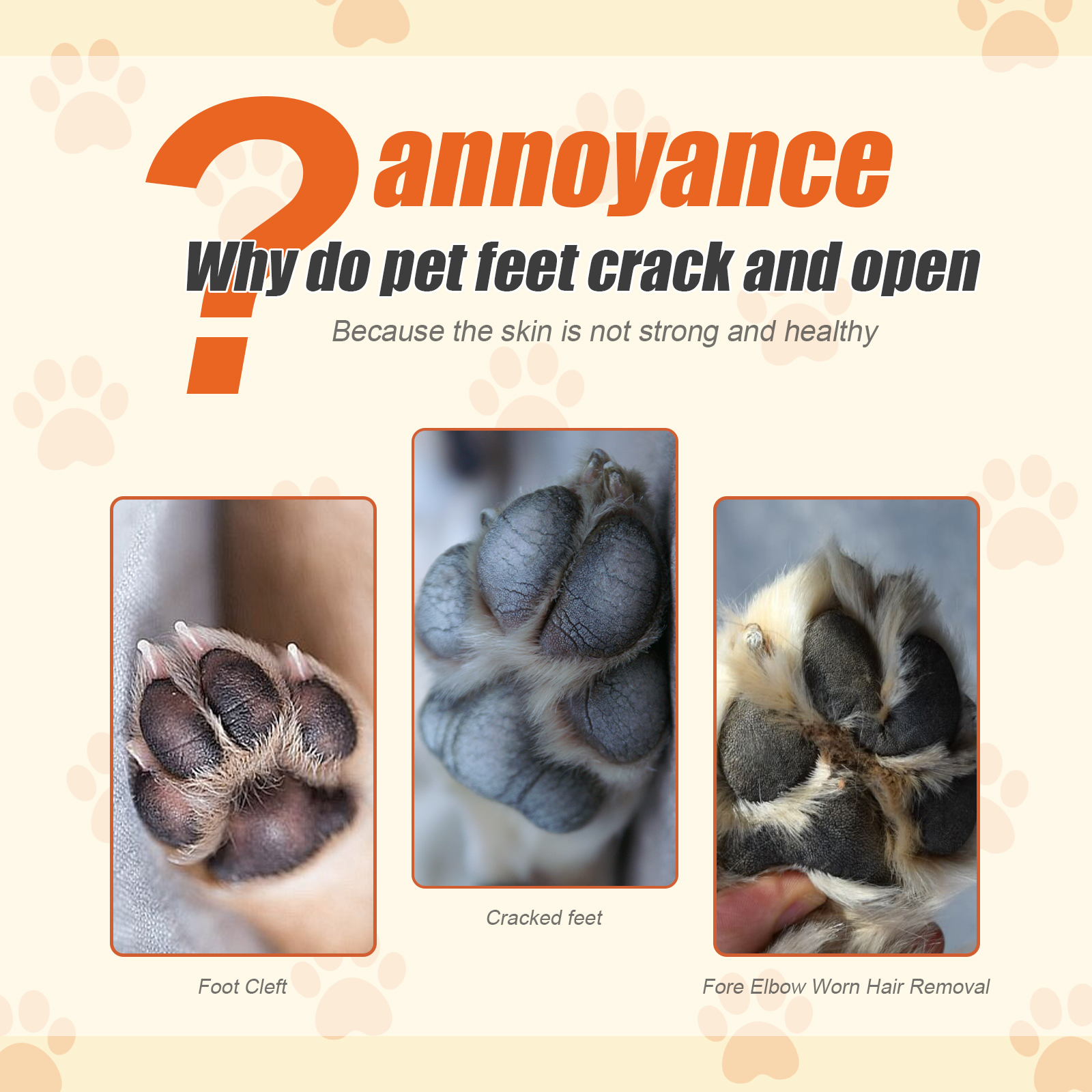 Yegbong Pet Moisturizing Paw Care Cream, Cats And Dogs Universal Moisturizing Feet Soles Meat Pad Cracked Care Cream photo 8