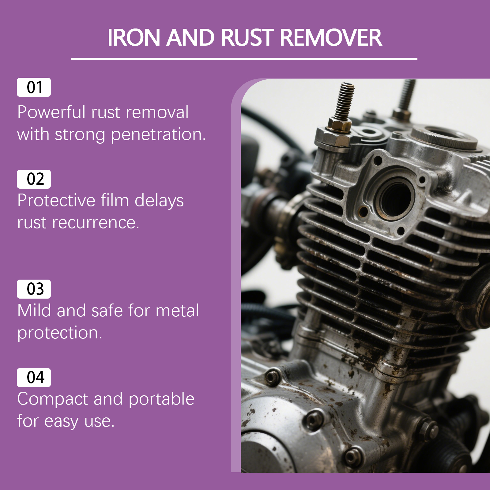 Car Rust Cleaner, Effective Rust Removal Protective Coating Gentle Metal Decontamination photo 5
