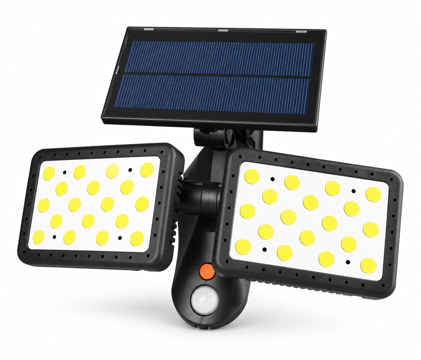 Solar Powered Rechargeable Motion Sensor Waterproof LED Wall Light W770B COB 1x 18650 Battery Sconce photo 1