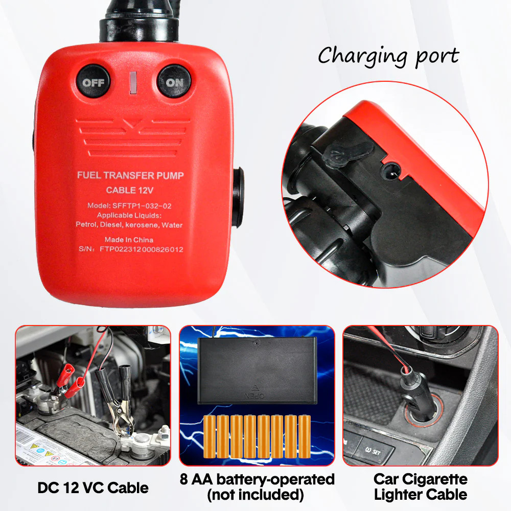 Electric 12V Oil Pump Portable Handheld  Pump Oil Fuel Water Transfer AU photo 4