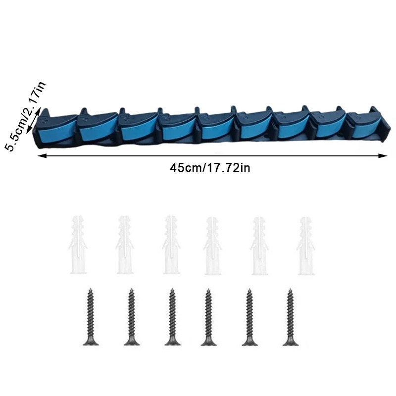 Vertical Fishing Rod Holder Wall Mounted Organizer Rack Blue Garage 9 Rods Pole photo 8