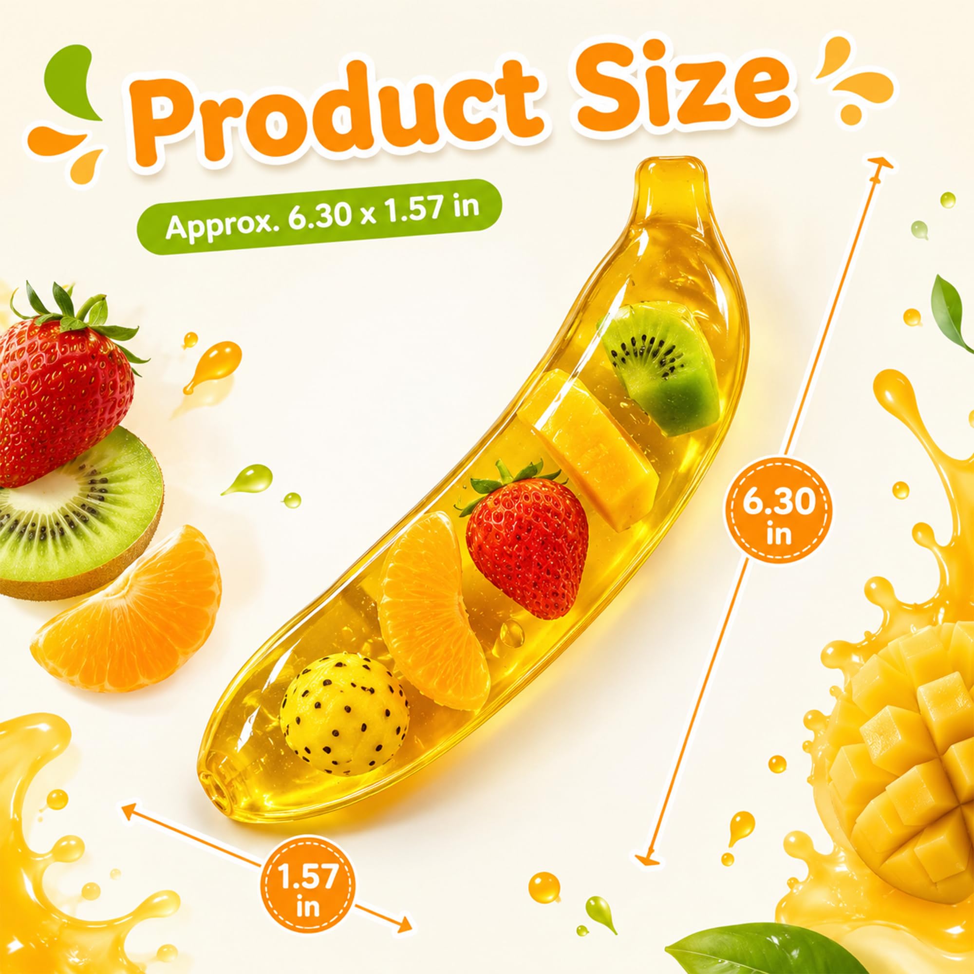 Banana  Toy,2026 New Giant Banana Fidget Toys,6.3 Inch Soft Jumbo Banana Squeeze Sensory Toy, Sugar Stress Relief Ball For Kids & Adults, Party Favors Classroom Prize Birthday Gifts photo 2