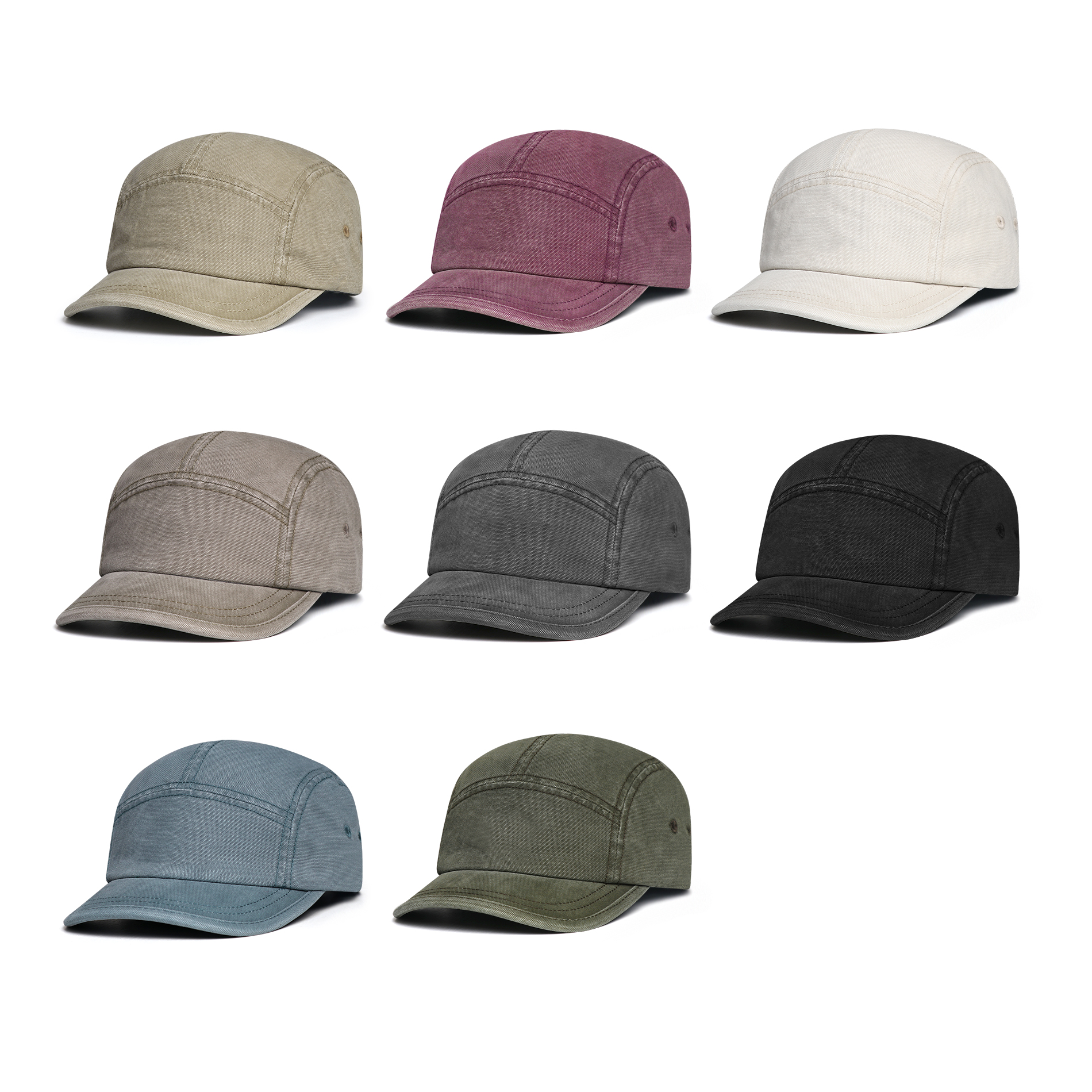 Fashionable And Simple Light Board Water-washed Distressed Baseball Cap With Short Brim, Five-piece Construction, Workwear Style Hat For Outdoor And Daily Casual Wear photo 1