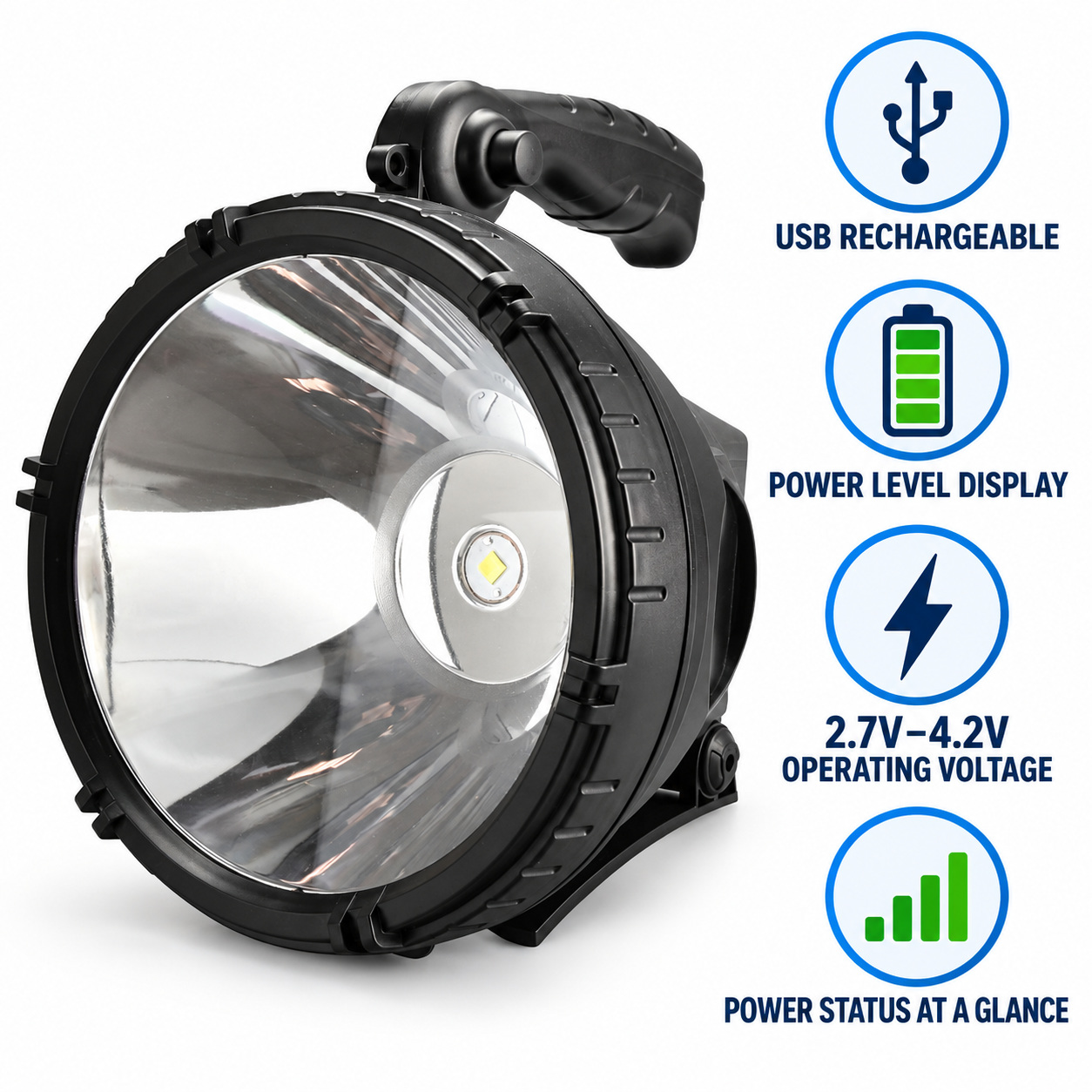 Rechargeable Battery Display LED Work Light 9000mAh For Auto W868B 2400LM 6x 18650 Flood Red photo 8