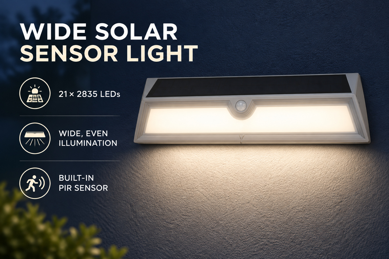 Solar Powered Rechargeable Motion Sensor LED Work Light 1800mAh For Auto W123 1x 18650 Battery photo 3