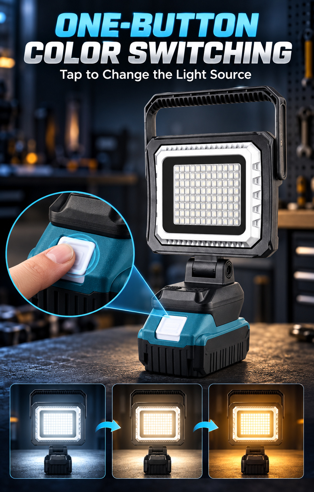 Rechargeable Type C 18650 W8128 8 Wholesale Supply 6500mAh Battery LED Flood Light 96 3 photo 7