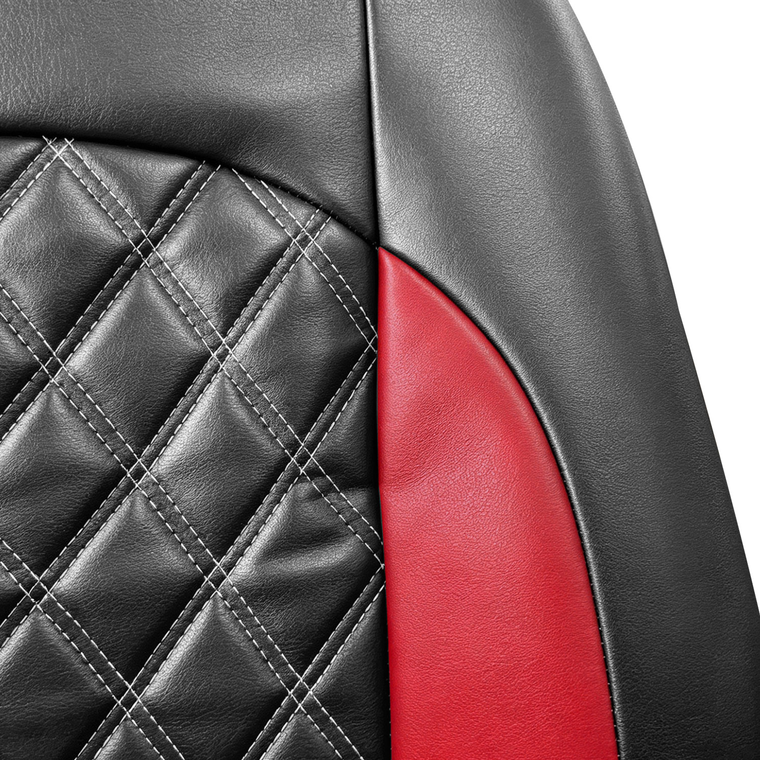 5-Seat Car Seat Cover, Single-Stitch Diamond Pattern, Quilted And Embroidered, Synthetic Leather, PVC Leather, Exported To Europe And America photo 7