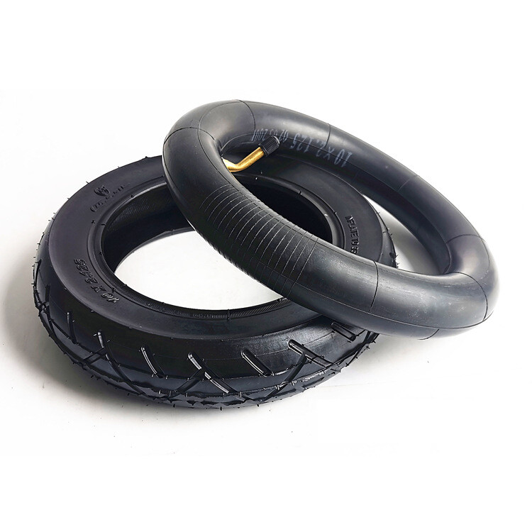 2X 10X2.125 Inner Tube And Tyre Pure Air Pro Decent Or Riley 10in 2.125 Bent Valve photo 1