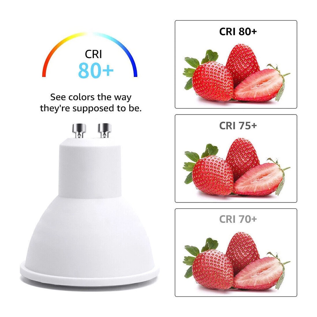 10Pcs LED GU10 Light Bulbs 7W Cool Day White Spotlight Eneygy Savin photo 6