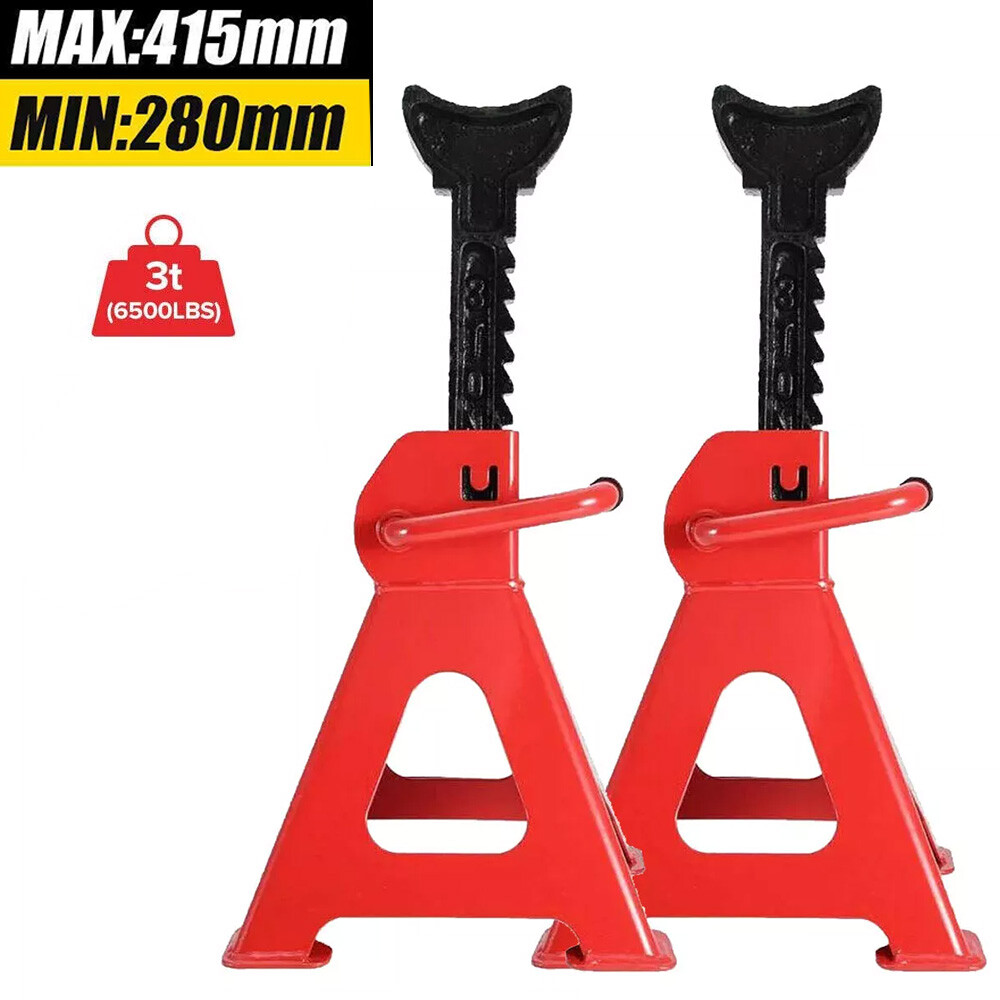 2Pcs Axle Stands FloorJack Heavy Duty Lifting 3 Ton Capacity Stand Car Carava photo 7