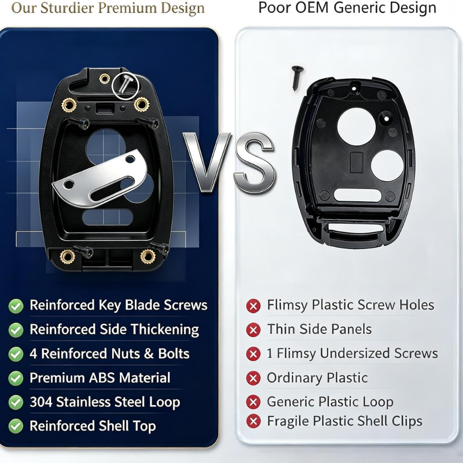 Replacement Key Fob Shell For Honda Accord, Civic, CR-V, Fit, Pilot And CR-Z, Protective Remote Key Case Cover photo 3