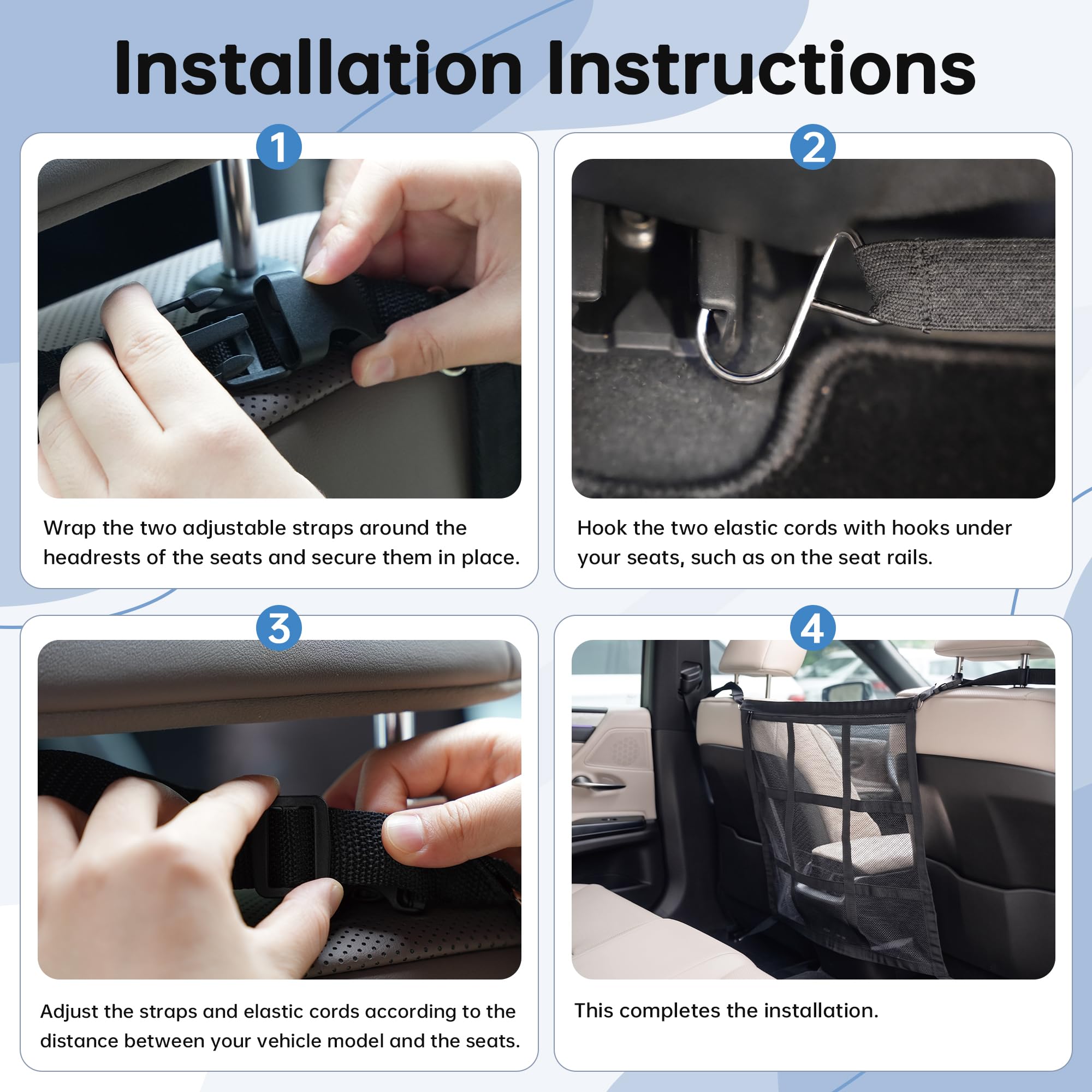 Dog Car Barrier For Sedans SUVs Trucks, Double-Layer Mesh, Easy Install photo 7